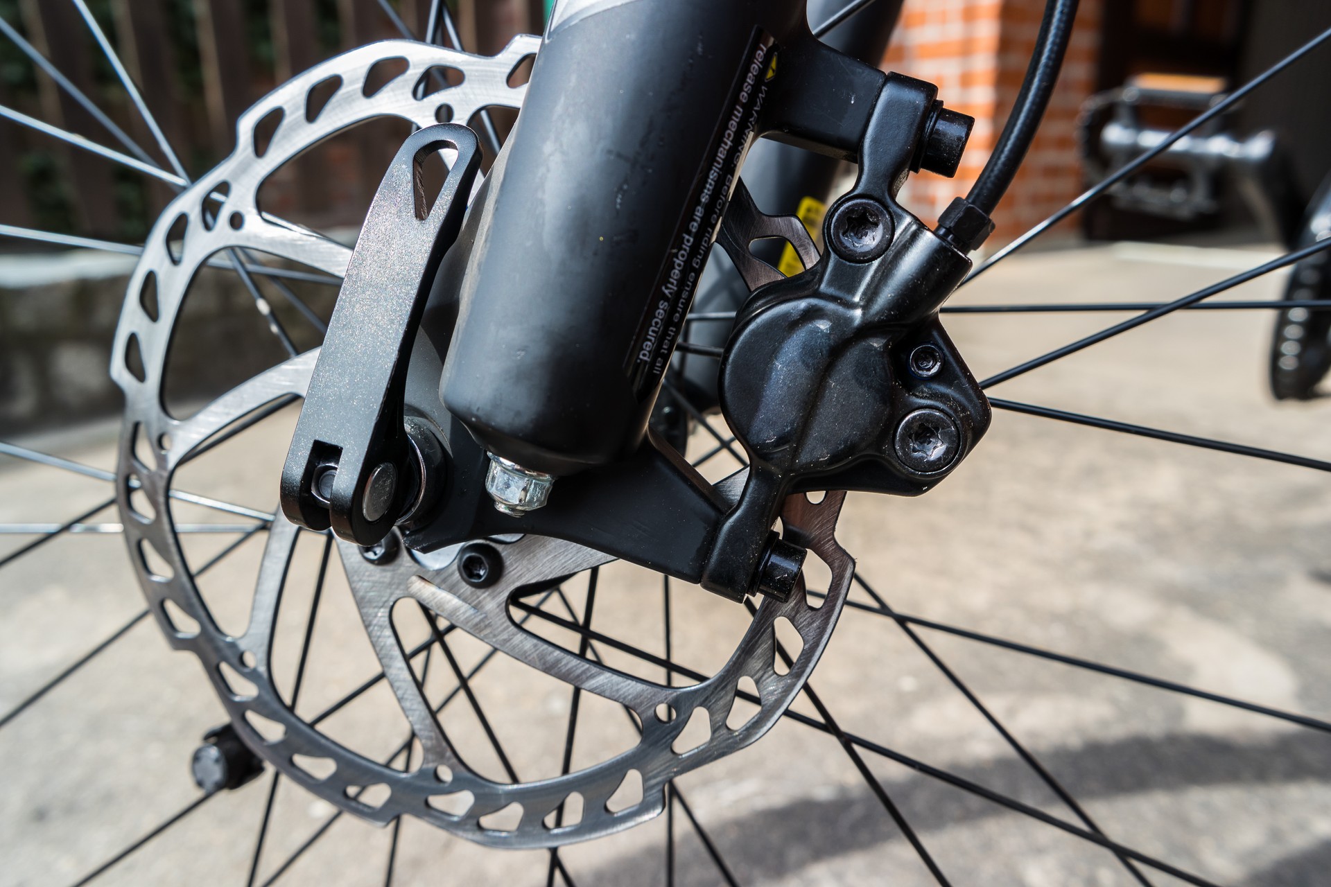 hydraulic disc brake of a mountain bike